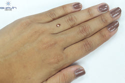 0.18 CT ペアシェイプ ナチュラル ダイヤモンド ピンク色 SI1 クラリティ (4.76 MM)