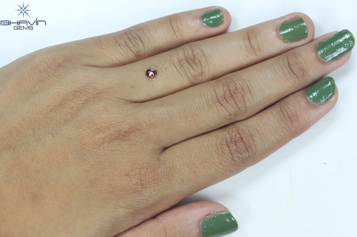 0.27 CT Natural Oval Diamond Enhanced Pink Color Clarity VS2 (4.09 MM)