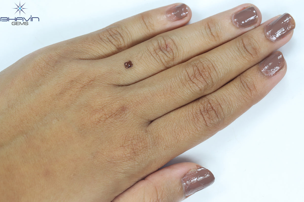 0.19 CT クッション シェイプ ナチュラル ルース ダイヤモンド 強化ピンク色 VS1 クラリティ (3.42 MM)