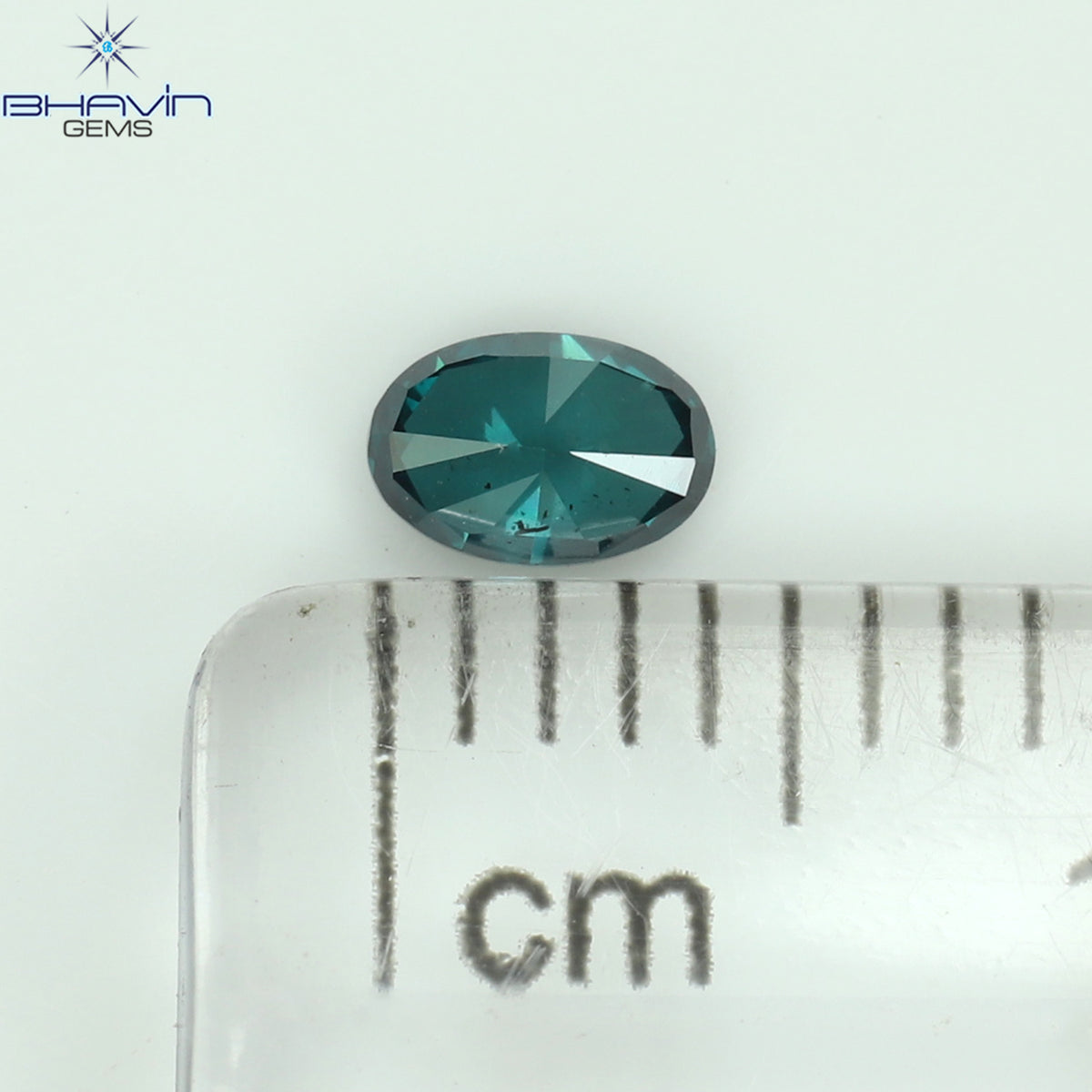 0.19 CT オーバル シェイプ ナチュラル ダイヤモンド ブルー カラー SI1 クラリティ (4.30 MM)