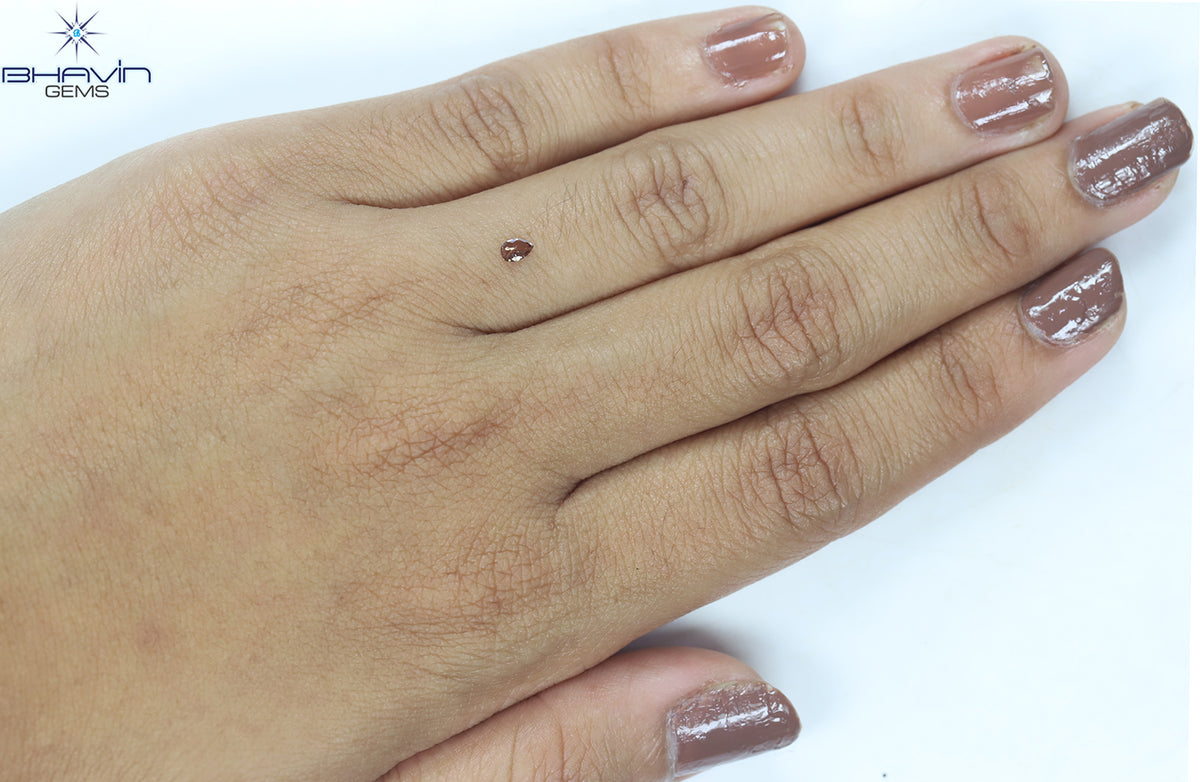 0.11 CT Natural Pear Diamond Enhanced Pink Color Clarity VS1 (3.68 MM)
