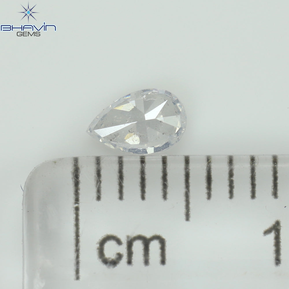 0.20 CT Pear Shape Natural Diamond White Color SI2 Clarity (4.62 MM)
