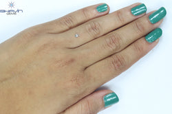0.10 CT Radiant Shape Natural Diamond Greenish Blue Color VS1 Clarity (3.13 MM)