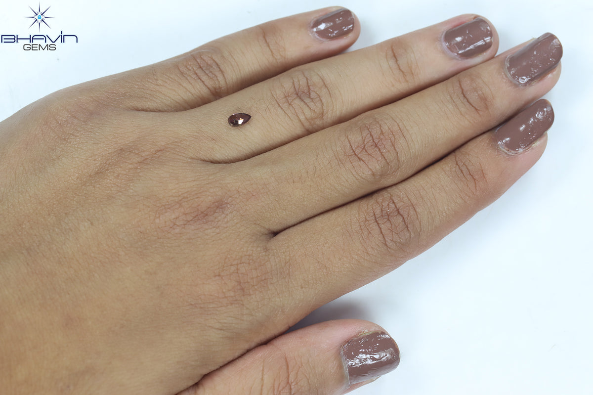 0.20 CT Natural Pear Diamond Enhanced Pink Color Clarity VS1 (5.24 MM)