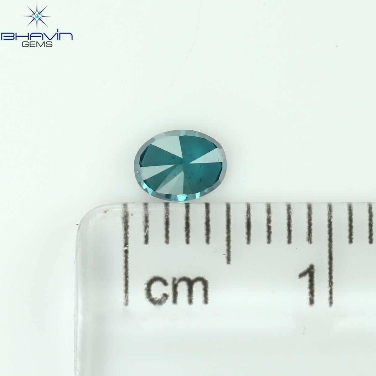 0.29 CT Natural Oval Diamond Enhanced Blue Color Clarity SI2 (4.55 MM)