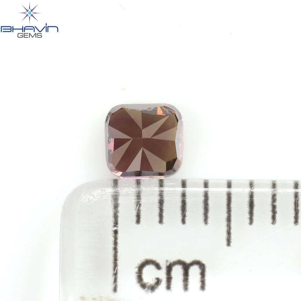 0.30 CT クッション シェイプ ナチュラル ルース ダイヤモンド エンハンスト ピンク カラー SI1 クラリティ (3.51 MM)