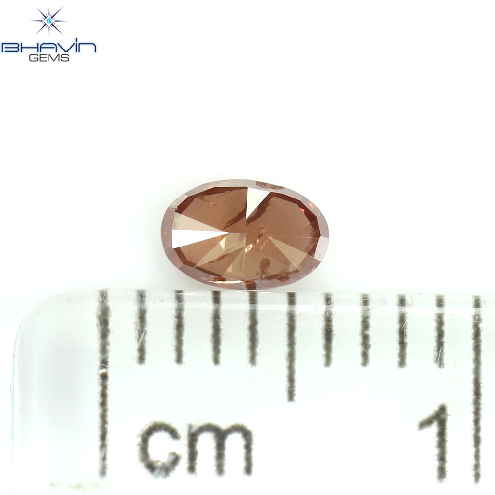 0.21 CT オーバルシェイプ ナチュラル ダイヤモンド エンハンスト ピンク カラー I1 クラリティ (4.52 MM)