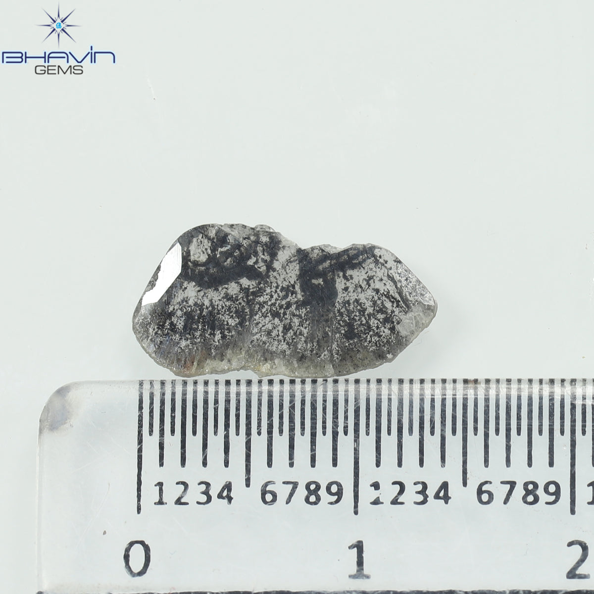 1.10 CT Slice Natural Diamond Salt And Pepper Color Clarity I3 (14.00 MM)