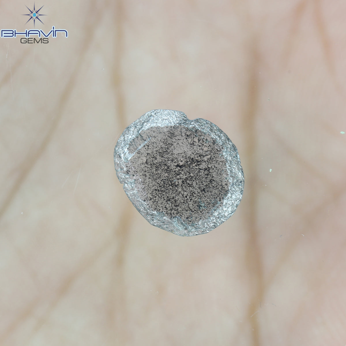 0.92 CT Slice Natural Diamond Salt And Pepper Color Clarity I3 (10.75 MM)