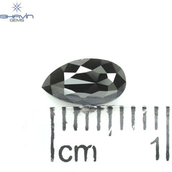 1.20 CT ペアシェイプ ナチュラル ダイヤモンド ブラック カラー I3 クラリティ (10.68 MM)