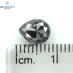 1.44 CT Pear Shape Natural Loose Diamond Salt And Pepper Color I3 Clarity (7.78 MM)