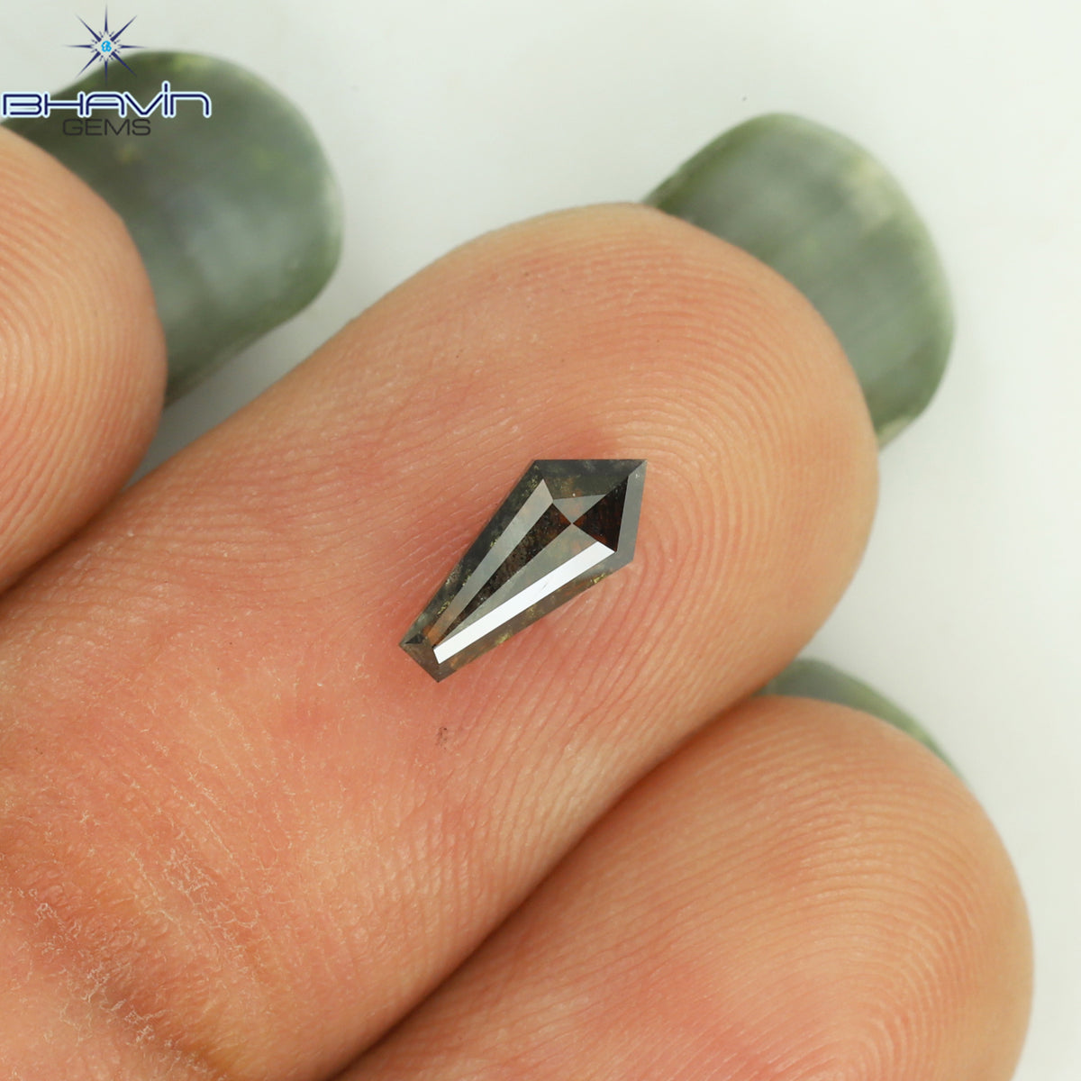 0.54 CT カイト ダイヤモンド ナチュラル ルース ダイヤモンド ソルト アンド ペッパー カラー I3 クラリティ (6.92 MM)