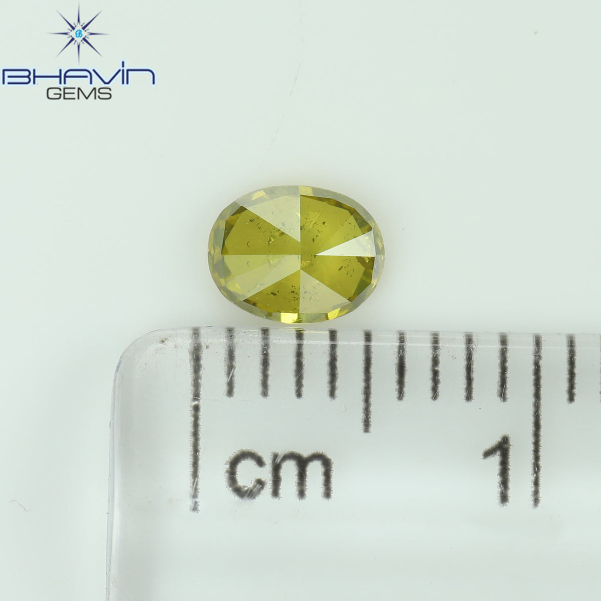 0.41 CT Natural Oval Diamond Enhanced Yellow Color Clarity SI2 (5.17 MM)
