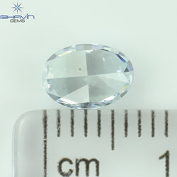 1.01 CT Oval Shape Natural Diamond Greenish Blue Color VS2 Clarity (6.86 MM)