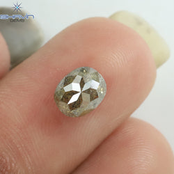 1.04 CT Oval Shape Natural Loose Diamond Salt And Pepper Color I3 Clarity (6.52 MM)
