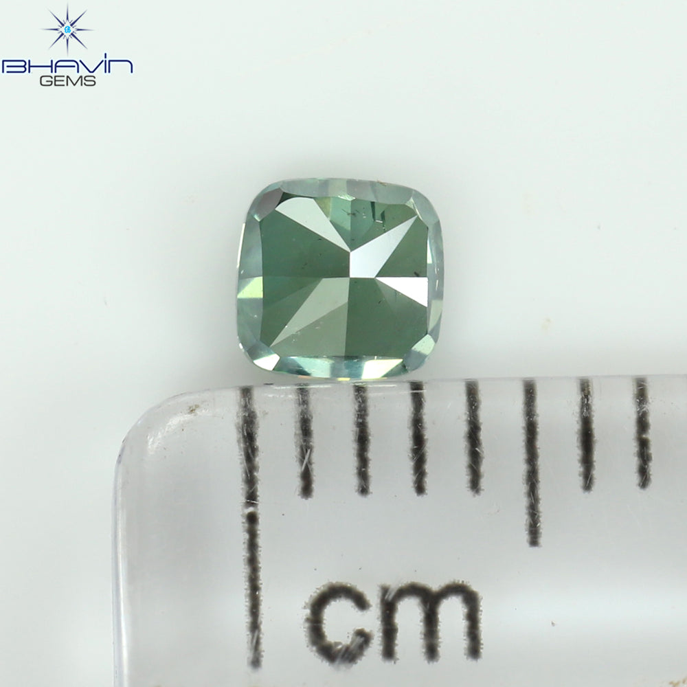 0.30 CT クッション シェイプ ナチュラル ダイヤモンド ブルー カラー SI1 クラリティ (3.73 MM)