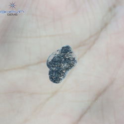 1.04 CT スライス シェイプ ナチュラル ダイヤモンド ソルト アンド ペッパー カラー I3 クラリティ (11.80 MM)