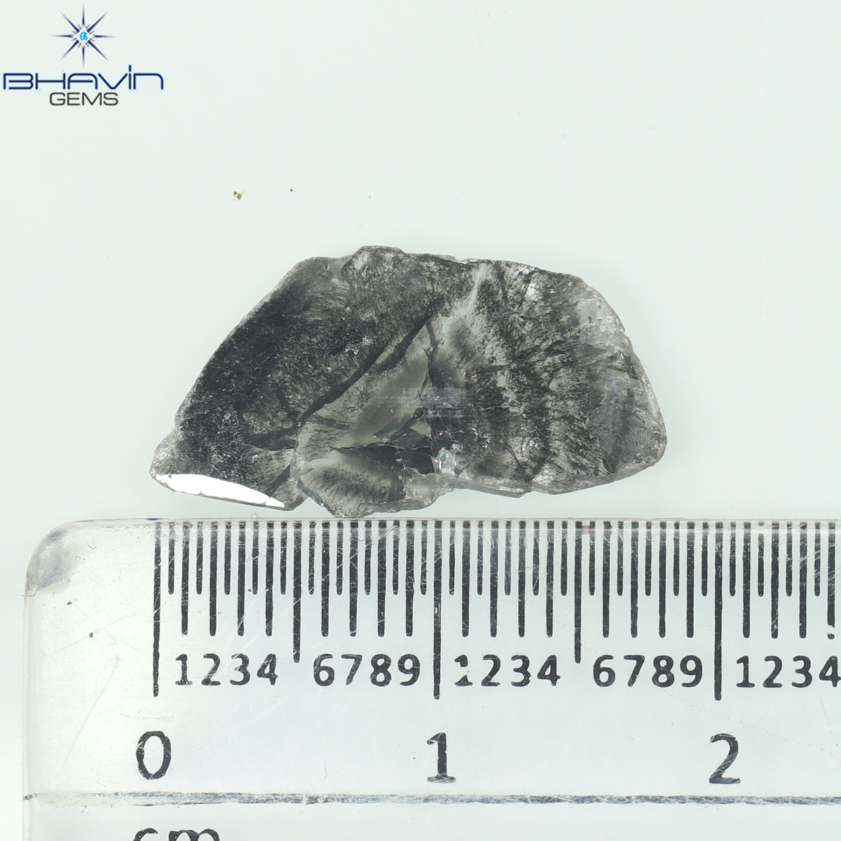1.67 CT Slice Natural Diamond Salt And Papper Color Clarity I3 (16.00 MM)