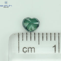0.30 CT ハート シェイプ ナチュラル ダイヤモンド ブルー カラー SI2 クラリティ (4.34 MM)