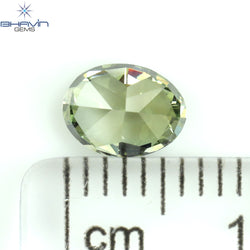 0.86 CT Oval Shape Natural Diamond Bluish Green Color VS1 Clarity (6.50 MM)