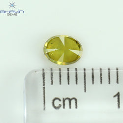 0.30 CT Oval Shape Natural Diamond Yellow Color SI2 Clarity (4.70 MM)