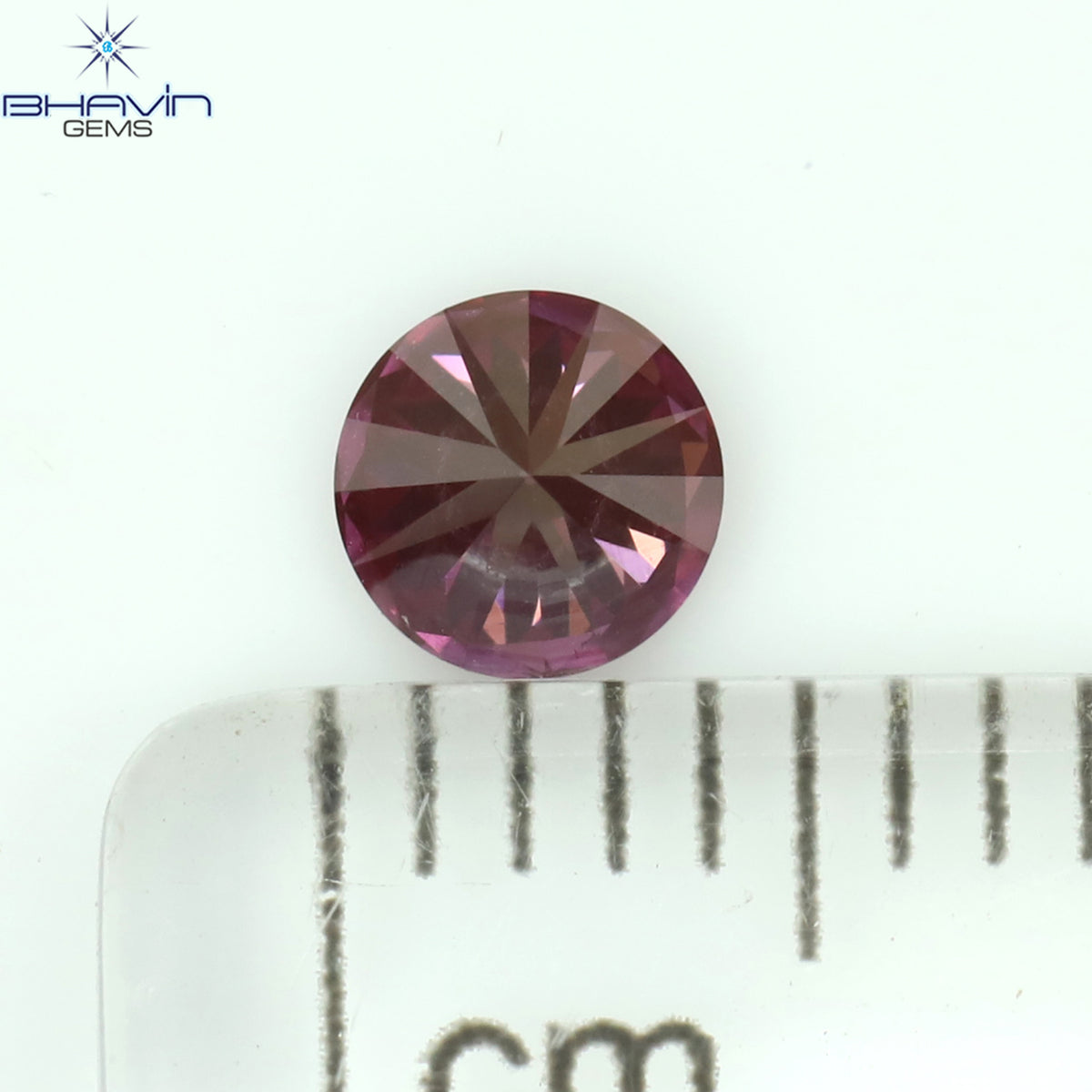 0.17 CT ラウンド シェイプ ナチュラル ダイヤモンド ピンク色 SI1 クラリティ (3.46 MM)