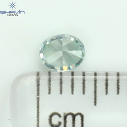 0.22 CT Oval Shape Natural Diamond Greenish Blue Color VS2 Clarity (4.05 MM)