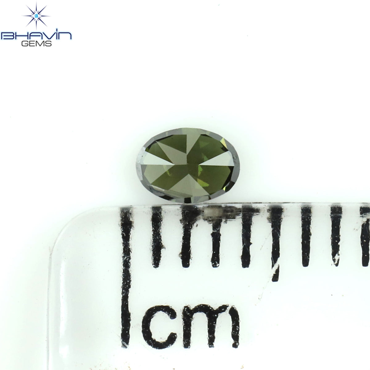 0.51 CT オーバル シェイプ ナチュラル ダイヤモンド グリーン カラー SI1 クラリティ (6.05 MM)