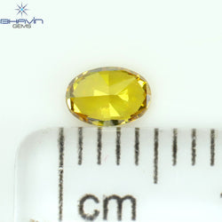 0.23 CT Oval Shape Natural Diamond Orange Color VS1 Clarity (4.53 MM)