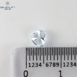 0.45 CT Heart Shape Natural Diamond Greenish Blue Color VS1 Clarity (4.36 MM)