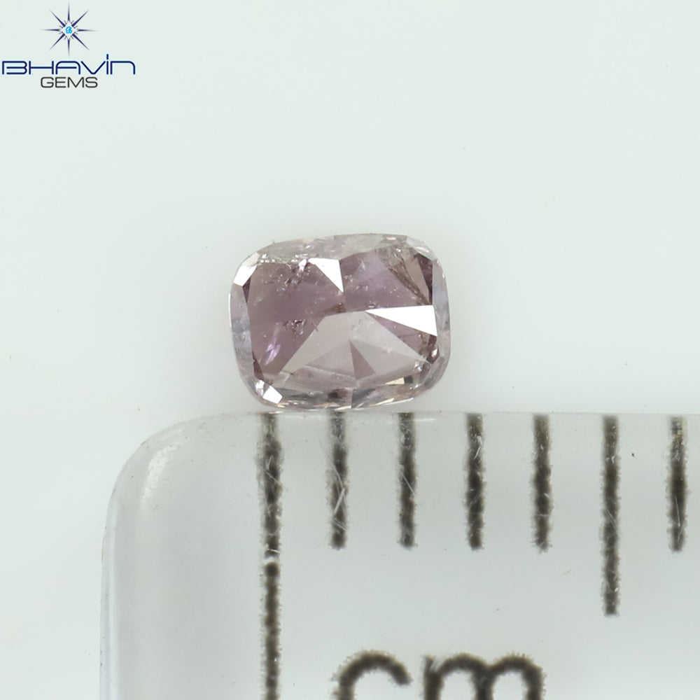 0.15 CT Cushion Shape Natural Diamond Pink Color I2 Clarity (3.40 MM)