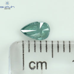 0.21 CT ペアシェイプ ナチュラル ダイヤモンド ブルー カラー I1 クラリティ (5.10 MM)