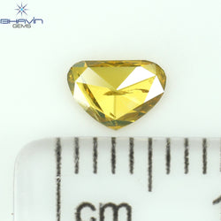 0.25 CT Heart Shape Natural Diamond Yellow Color I2 Clarity (5.43 MM)