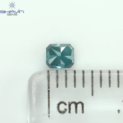 0.17 CT ラディアント シェイプ ナチュラル ダイヤモンド ブルー カラー VS2 クラリティ (3.17 MM)