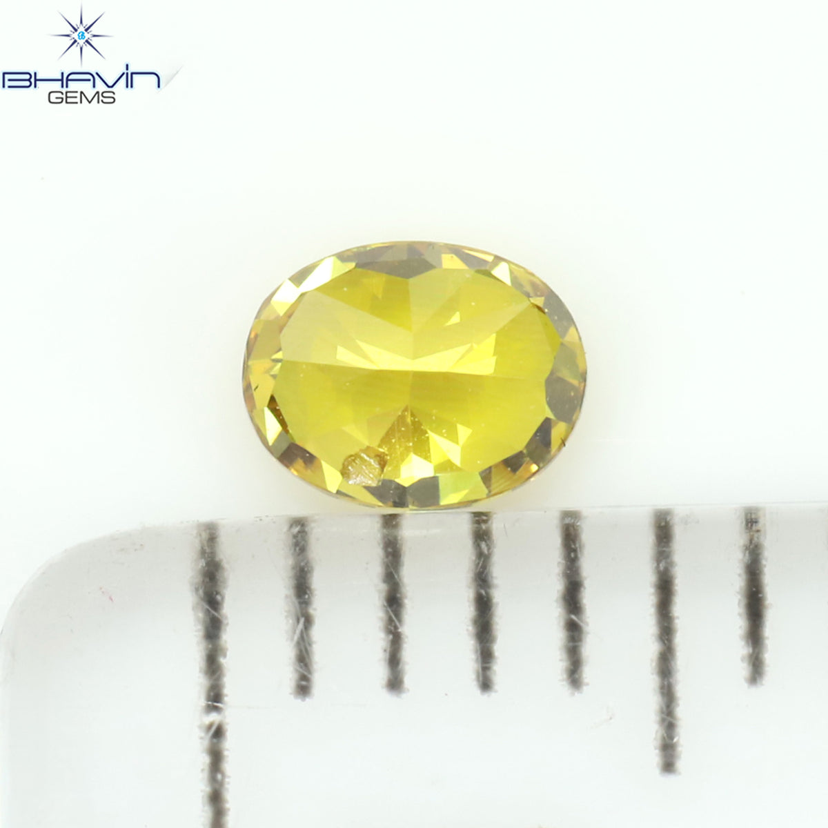 0.19 CT Natural Oval Diamond Enhanced Orange Color Clarity VS2 (3.85 MM)