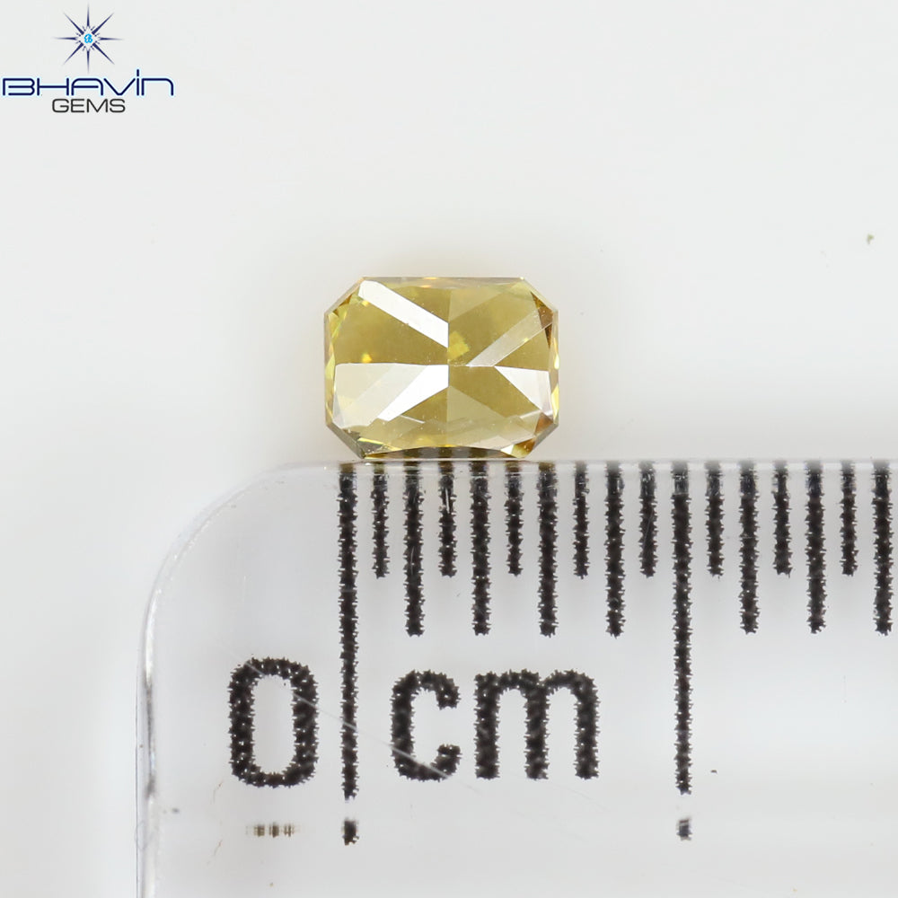 0.19 CT Natural Radiant Diamond Orange Color Clarity VS1 (3.48 MM)