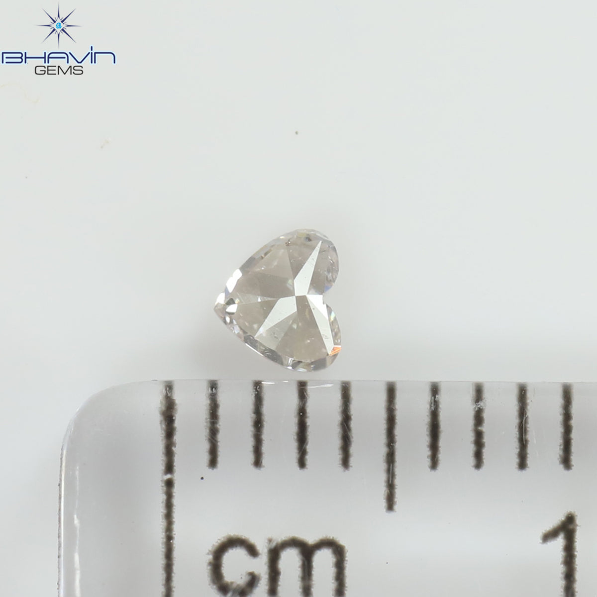 0.12 CT Natural Heart Diamond Pink Color Clarity SI1 (3.22 MM)