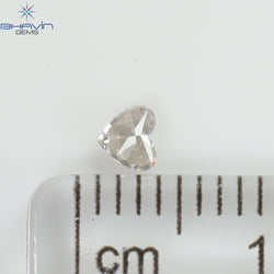 0.12 CT ハートシェイプ ナチュラル ダイヤモンド ピンク色 SI1 クラリティ (3.22 MM)