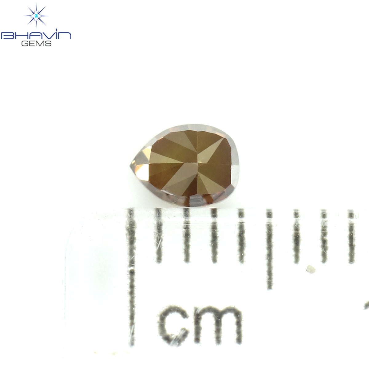 0.25 CT Natural Pear Diamond Enhanced Pink Color Clarity VS1 (4.05 MM)