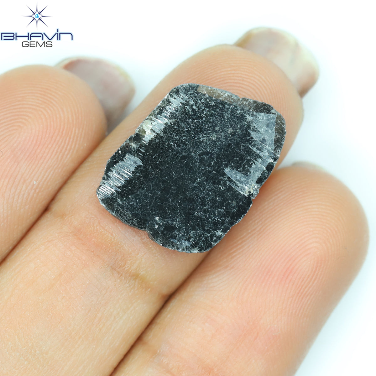 3.18 CT Natural Slice Diamond Black Color Clarity I3 (16.64 MM)