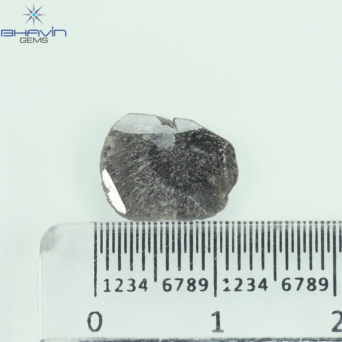 1.28 CT Slice Natural Diamond Salt And Pepper Color Clarity I3 (11.76 MM)