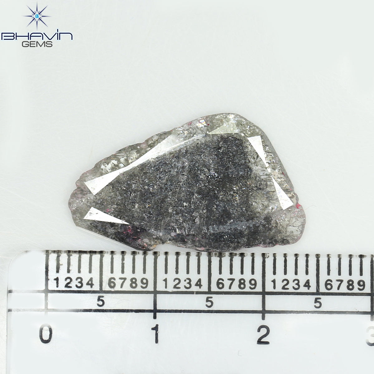 4.08 CT Natural Slice Diamond Salt And Pepper Color Clarity I3 (19.63 MM)