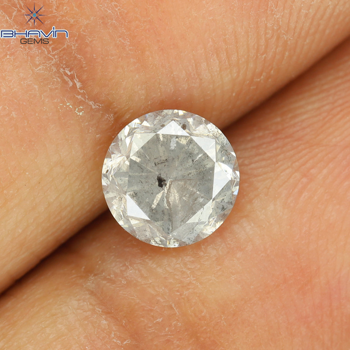 1.00 CT Natural Round Diamond White Milky Color Clarity I3 (5.95 MM)