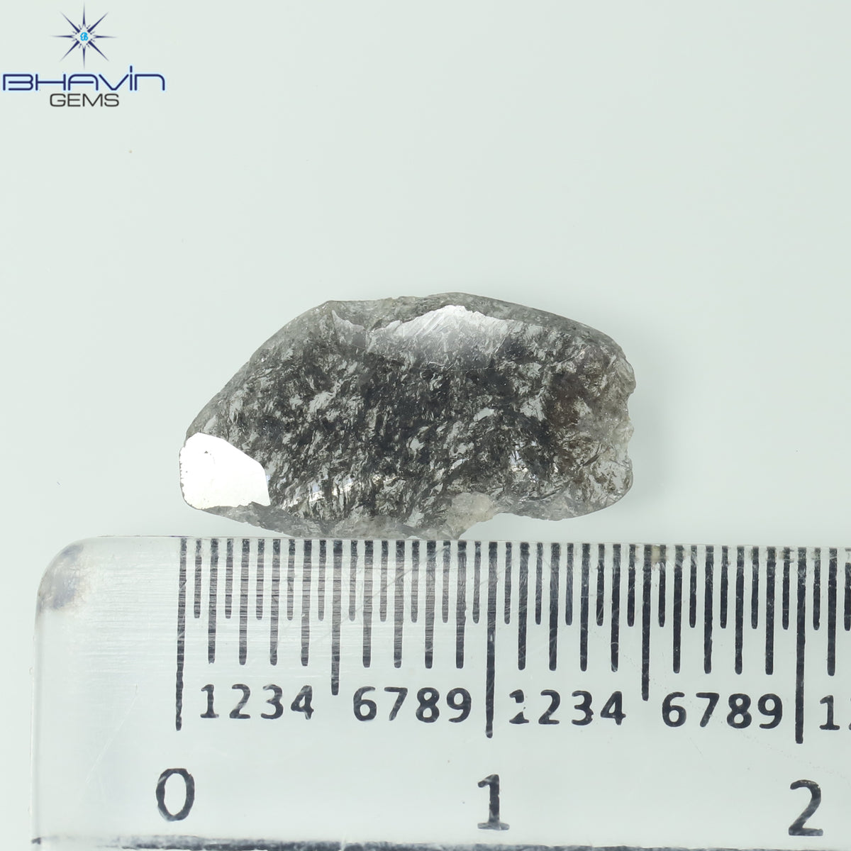 1.23 CT Slice Natural Diamond Salt And Pepper Color Clarity I3 (14.00 MM)