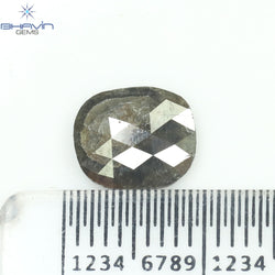 1.42 CT オーバルシェイプ ナチュラル ダイヤモンド ブラウン カラー I3 クラリティ (8.71 MM)