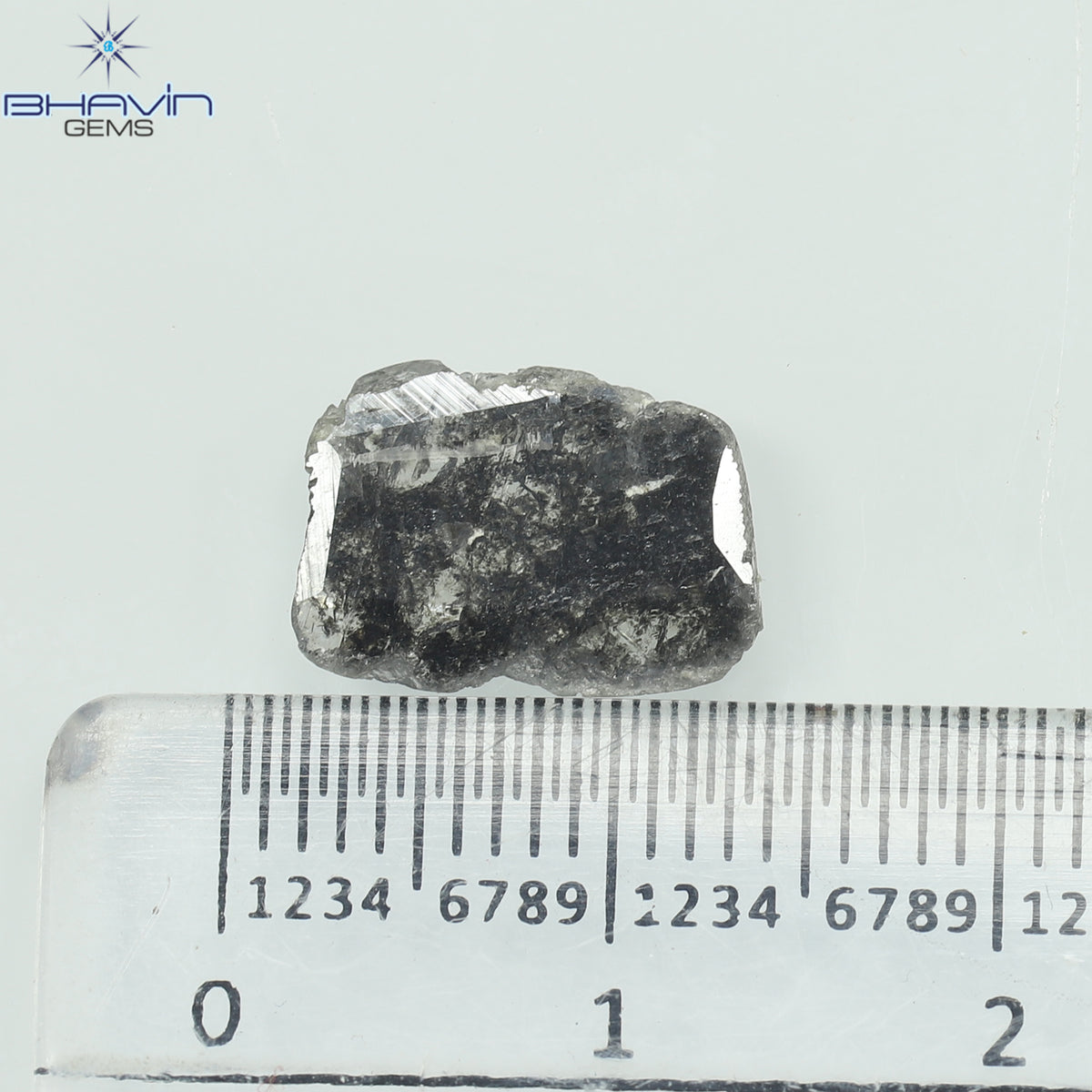 1.45 CT Slice Natural Diamond Salt And Pepper Color Clarity I3 (12.20 MM)