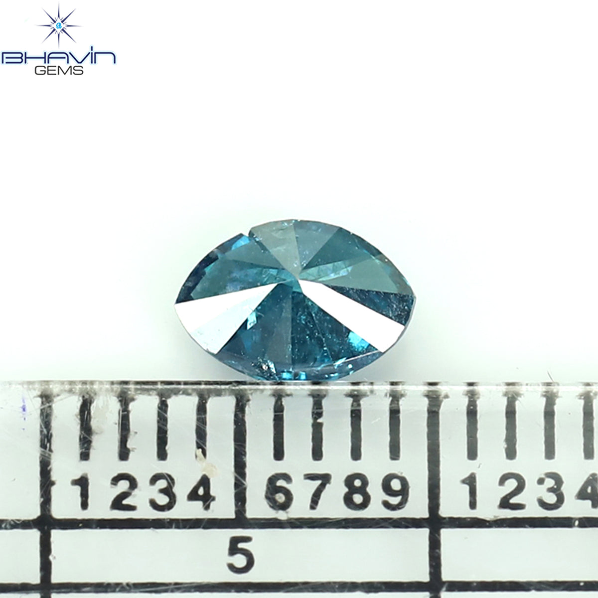 0.47 CT マーキス ダイヤモンド ブルー ダイヤモンド I3 クラリティ (6.23 MM)