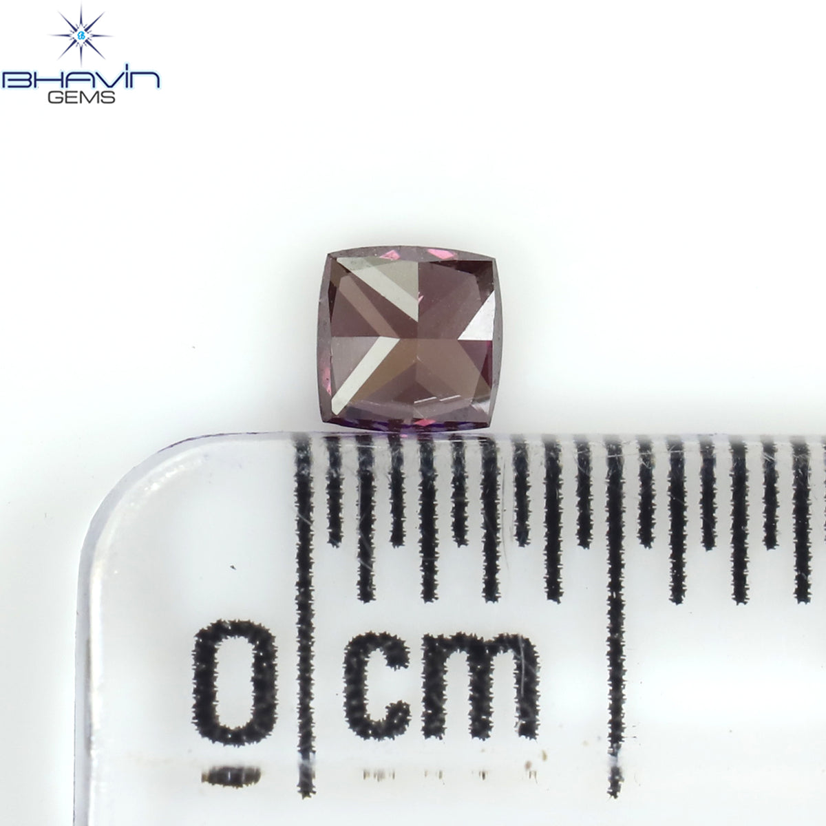 0.13 CT クッション シェイプ ナチュラル ルース ダイヤモンド ピンク色 VS1 クラリティ (2.89 MM)