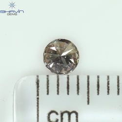 0.16 CT ラウンド シェイプ ナチュラル ダイヤモンド ピンク色 SI1 クラリティ (3.66 MM)