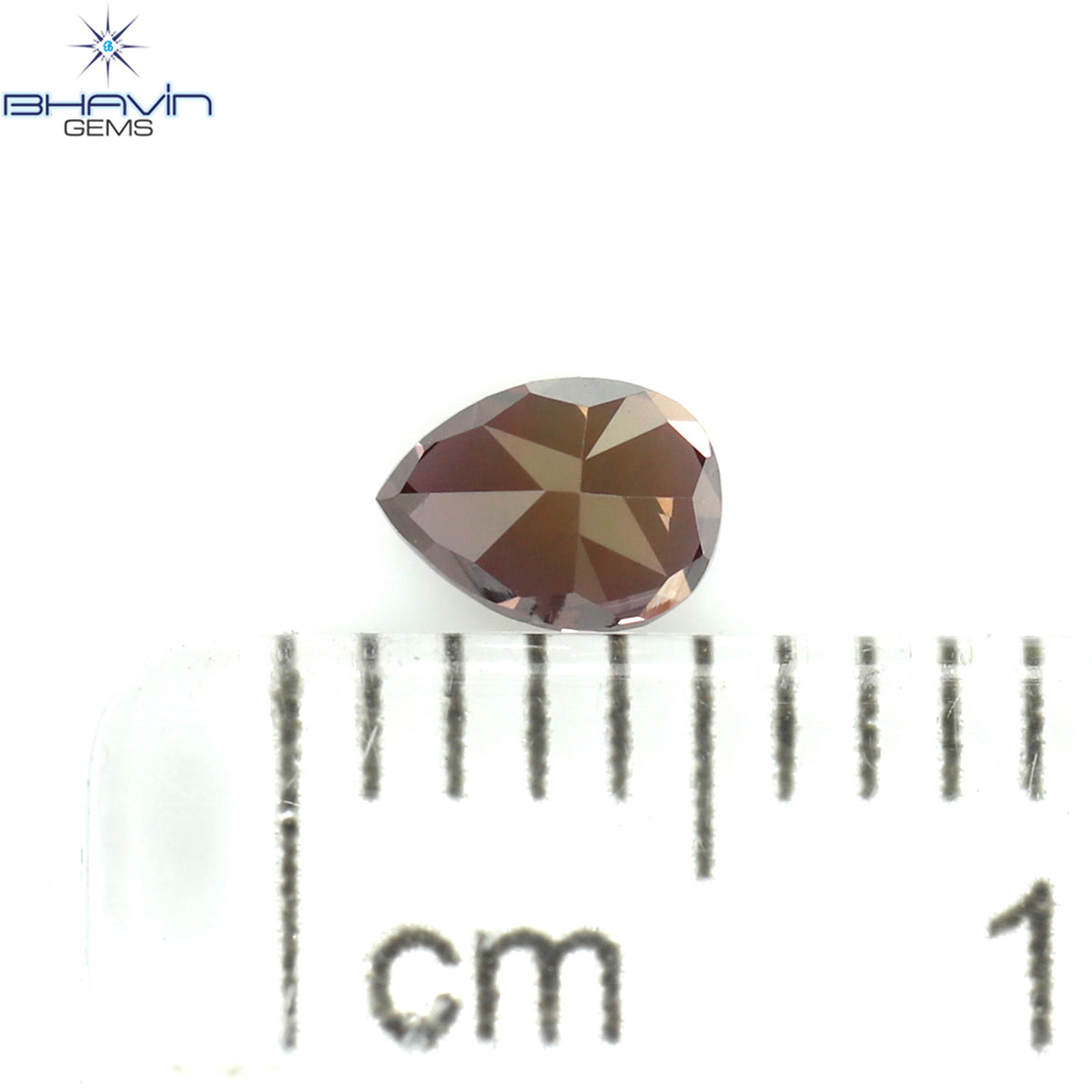 0.23 CT Natural Pear Diamond Enhanced Pink Color Clarity VS1 (4.23 MM)